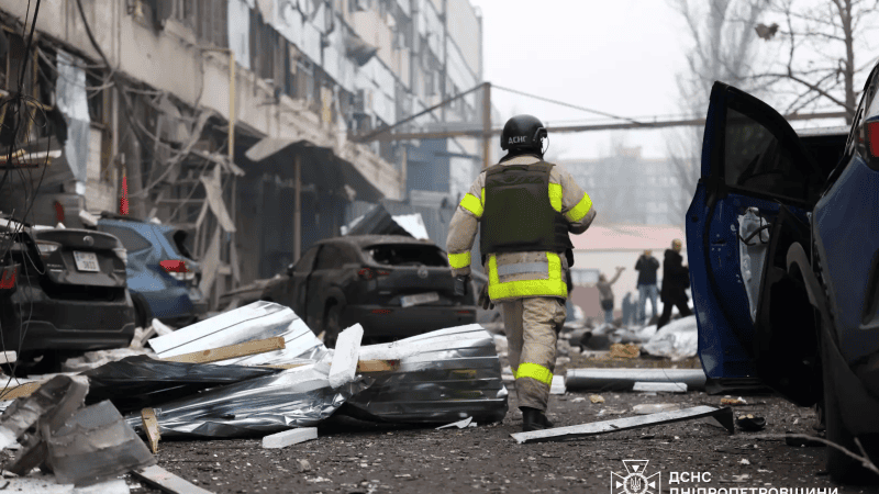 Skutki rosyjskiego ataku na Dniepr