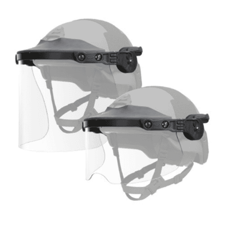 Osłony twarzy w dwóch wariantach.