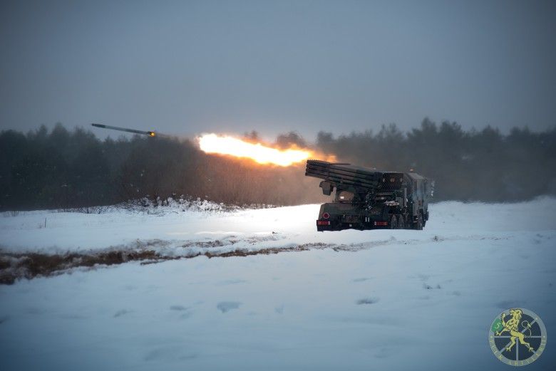 Wieloprowadnicowa wyrzutnia rakietowa WR-40 Langusta należąca do 3. Dywizjonu Artylerii Rakietowej wchodzącego w skład 5. Lubuskiego Pułku Artylerii podczas ćwiczeń MARS-25.