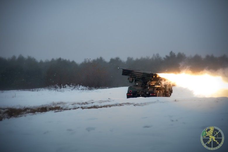 Wieloprowadnicowa wyrzutnia rakietowa WR-40 Langusta należąca do 3. Dywizjonu Artylerii Rakietowej wchodzącego w skład 5. Lubuskiego Pułku Artylerii podczas ćwiczeń MARS-25.