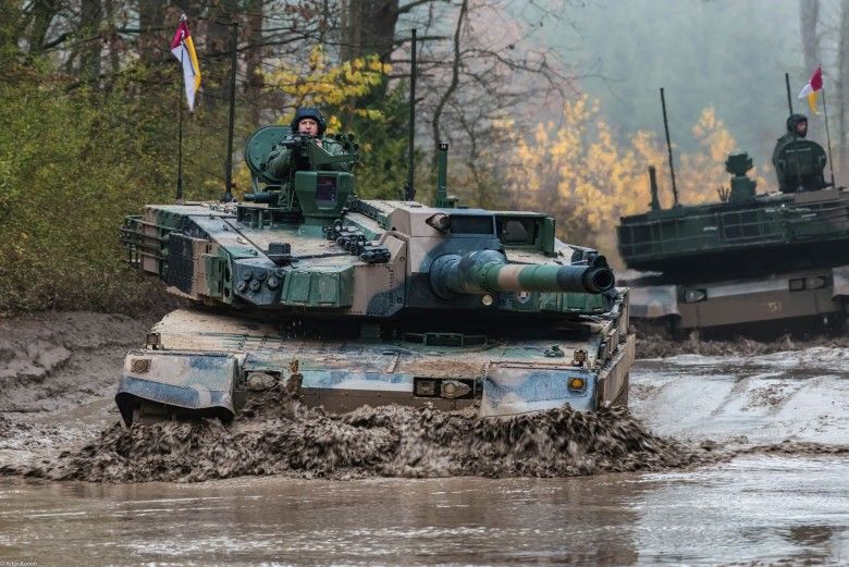 Czołgi K2 Black Panther należące do 9. Braniewskiej Brygady Kawalerii Pancernej.