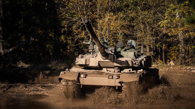 Czołg K2GF należący do 15. Giżyckiej Brygady Zmechanizowanej.