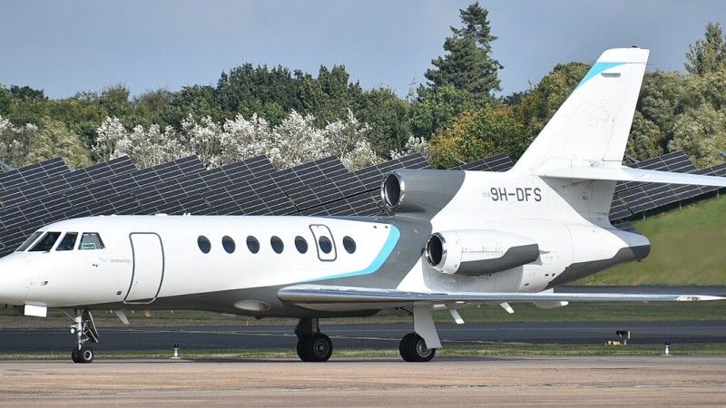 Samolot Falcon 50, który uległ katastrofie (zdjęcie z 2024 roku)