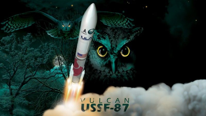 Grafika zapowiadająca misję USSF-87.