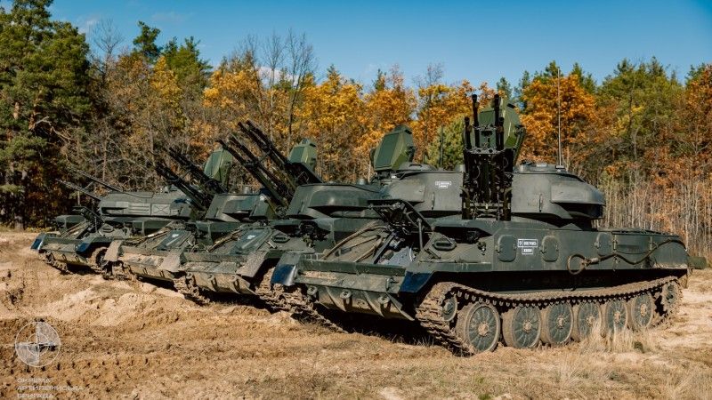 Ukraińskie zestawy przeciwlotnicze ZSU-23-4MA1 zmodernizowane dzięki środom zebranym przez fundację Powernyś Żywym.