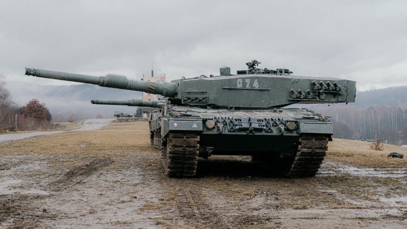 Czeskie czołgi Leopard 2A4.