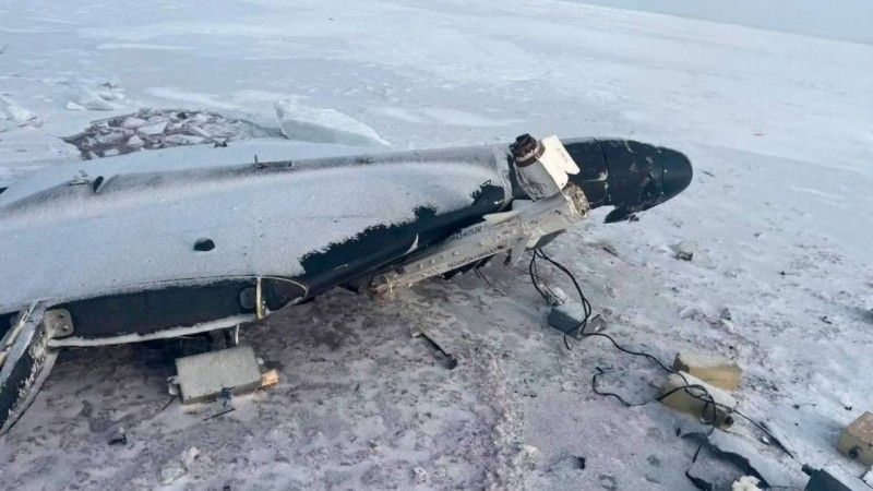 Zestrzelony nad Ukrainą dron Gierań uzbrojony w rakietę „powietrze-powietrze” R-60