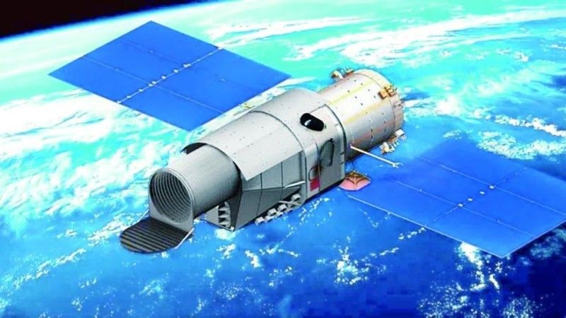 Wizualizacja teleskopu Xuntian na orbicie okołoziemskiej.