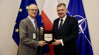 Wiceminister Obrony Narodowej Paweł Bejda na spotkaniu z Chrisem Deeble, zastępcą sekretarza ds. pozyskiwania i utrzymania zdolności sił zbrojnych Australii