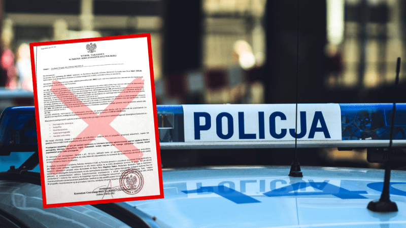 policja oszustwo fałszywa wiadomość