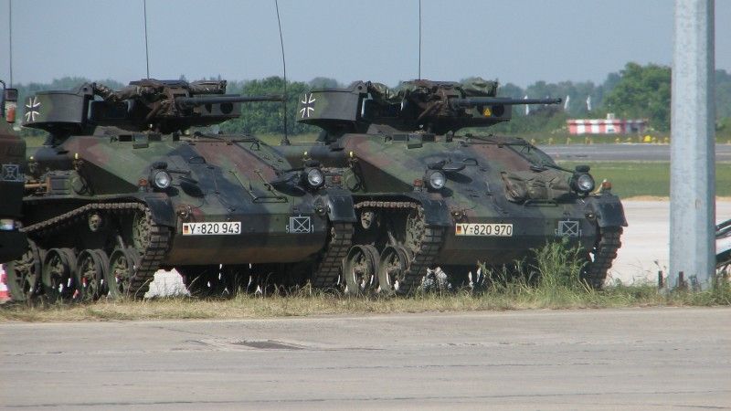 Niemieckie bojowe wozy rozpoznawcze Wisel 1A1 Mk20.