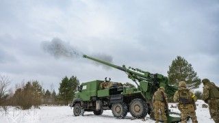 Ukraińska armatohaubica CAESAR Mark I należąca do 147. Samodzielnej Brygady Artylerii.