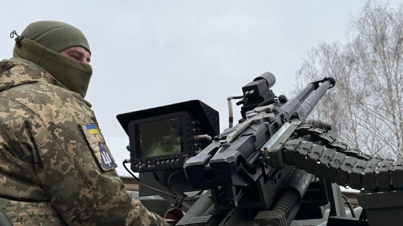 Dwulufowa armata lotnicza GSz-30-2 wykorzystywana przez jedną z ukraińskich mobilnych grup ogniowych.