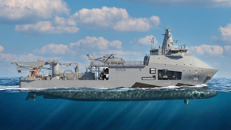 Tak w całej okazałości będzie wyglądał okręt ratowniczy kryptonim Ratownik po zbudowaniu.