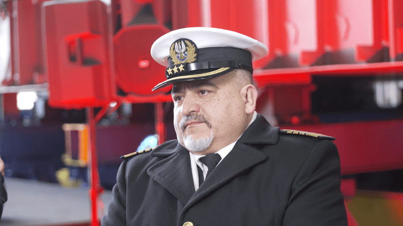 Kmdr Piotr Skóra, szef Szefostwa Techniki Morskiej Agencji Uzbrojenia.