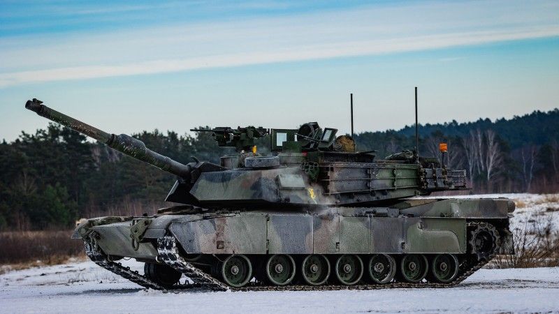 Czołg podstawowy M1A2SEPv3 z 1. Brygady Pancernej, 18. Dywizji Zmechanizowanej.