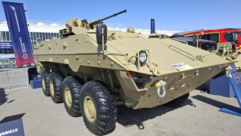 Rosyjski kołowy bojowy wóz piechoty BTR-22 na targach WDS 2026.