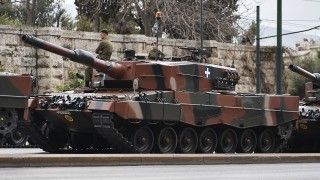 Czołgi podstawowe Leopard 2A4 Wojsk Lądowych Grecji.
