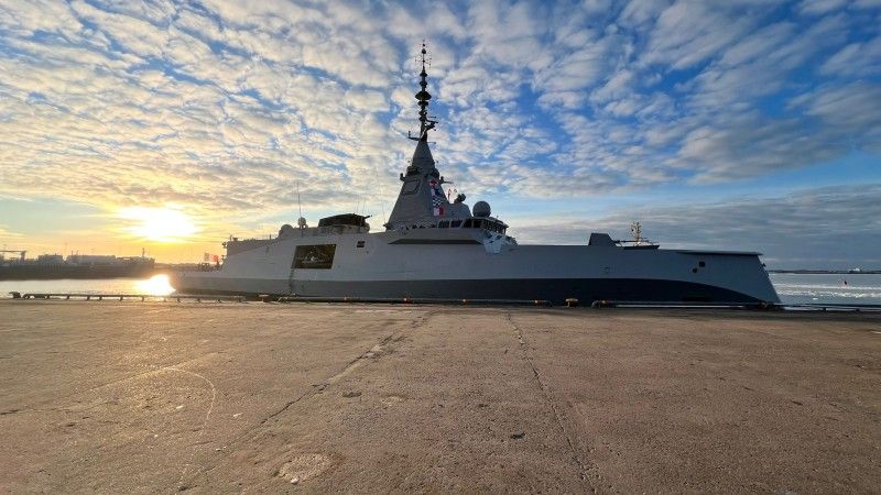 Francuska fregata „Amiral Ronarc'h” (D660) projektu FDI (fr. Frégate de Défense et d'Intervention) z wizytą w szwedzkim Göteborgu na okoliczność konferencji Navy Tech, styczeń 2026 roku.