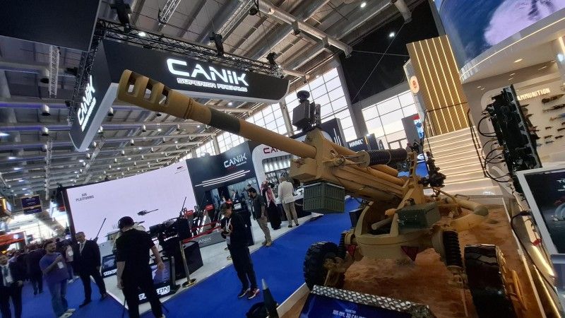 Turecka haubica Boran na targach WDS 2026.