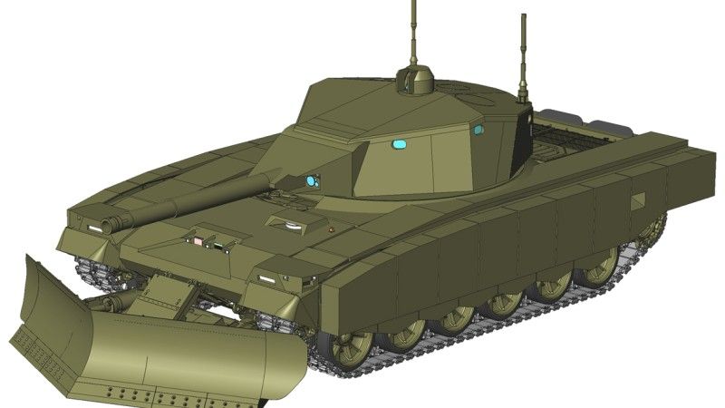 Koncepcja bezzałogowego czołgu T-72 Szturm.