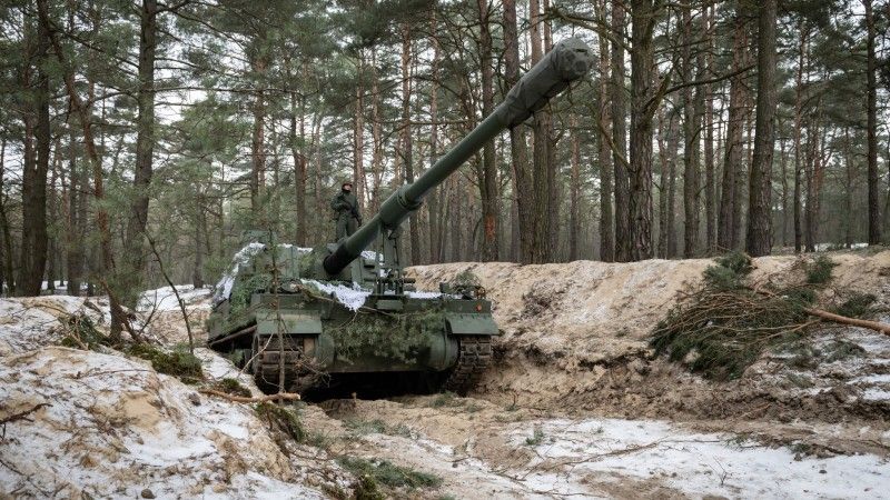 Armatohaubica K9A1 należąca do 1. Warszawskiej Brygady Pancernej.