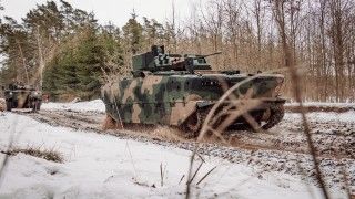 Pierwsze szkolenie ogniowe w wykonaniu załóg bojowych wozów piechoty Borsuk z 15. Giżyckiej Brygady Zmechanizowanej.