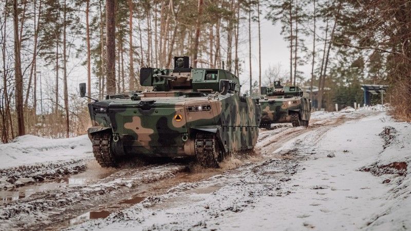 Pierwsze szkolenie ogniowe w wykonaniu załóg bojowych wozów piechoty Borsuk z 15. Giżyckiej Brygady Zmechanizowanej.