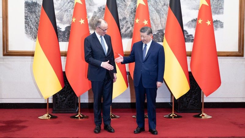 Friedrich Merz i Xi Jinping