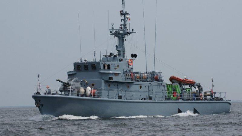 Prototypowy trałowiec bazowy ORP Gopło (630) projektu 207DM.