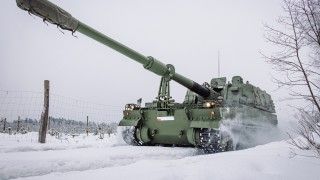 Armatoahubica K9A1 należąca do 15. Giżyckiej Brygady Zmechanizowanej.