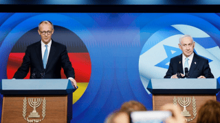 German Chancellor Friedrich Merz and Israeli Prime Minister Benjamin Netanyahu in Jerusalem