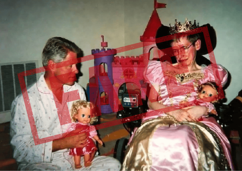 Przykład sfałszowanego zdjęcia Billa Clintona i Stephena Hawkinga.