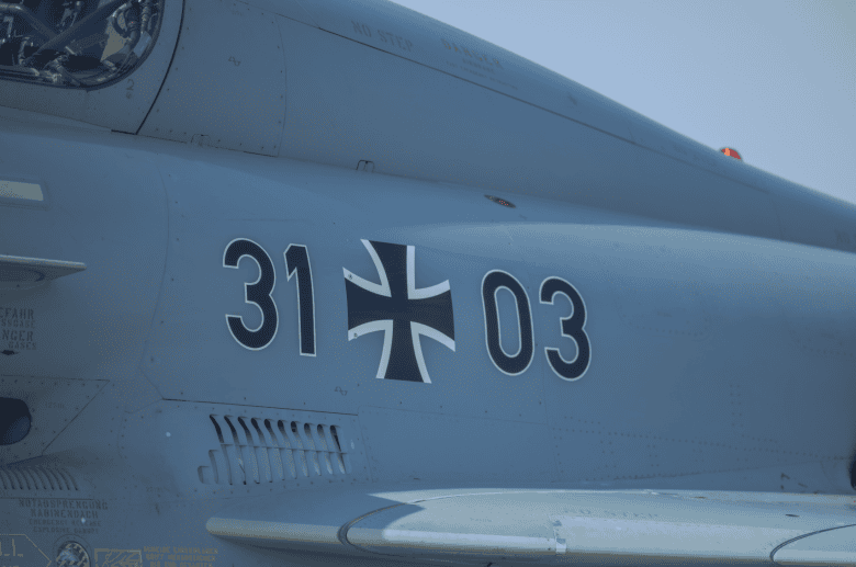 .Numer taktyczny na niemieckich Eurofighterze
