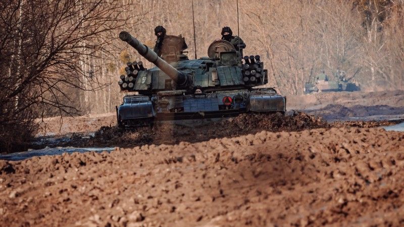 Czołg PT-91 Twardy należący do 1. Batalionu Czołgów 15. Giżyckiej Brygady Zmechanizowanej.