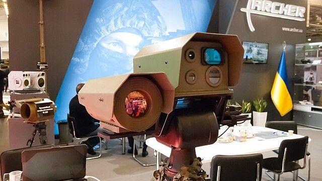 Archer Sych 5K counter-sniper device, 'Zbroya ta Bezpeka' military fair, Kyiv, Ukraine, 2018