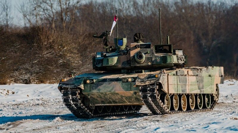 Czołg K2 Black Panther należący do 9. Braniewskiej Brygady Kawalerii Pancernej.