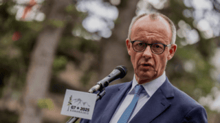 German Chancellor Friedrich Merz at the G7 Summit meeting in Canada’s Kananaskis