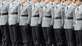 A formation of Bundeswehr recruits