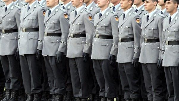 A formation of Bundeswehr recruits