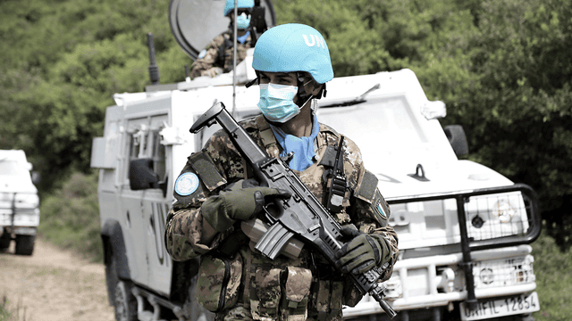 Mechanised Brigade "Granatieri di Sardegna" patrol in Lebanon May 2020