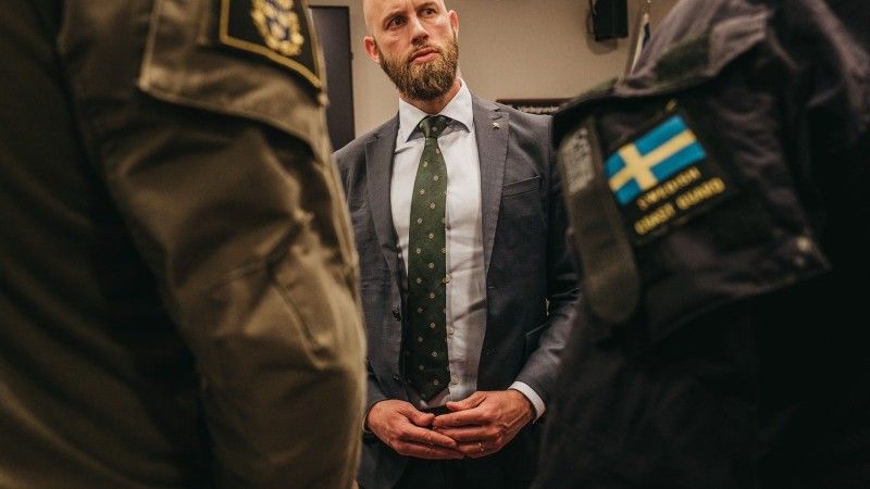 Minister obrony Szwecji Carl-Oskar Bohlin.