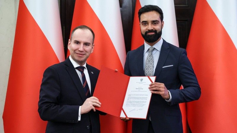 Paweł Svinarski, członek prezydenckiej Rady Nowych Mediów. Na zdjęciu z Wiceszefem Kancelarii Prezydenta Adamem Andruszkiewiczem.