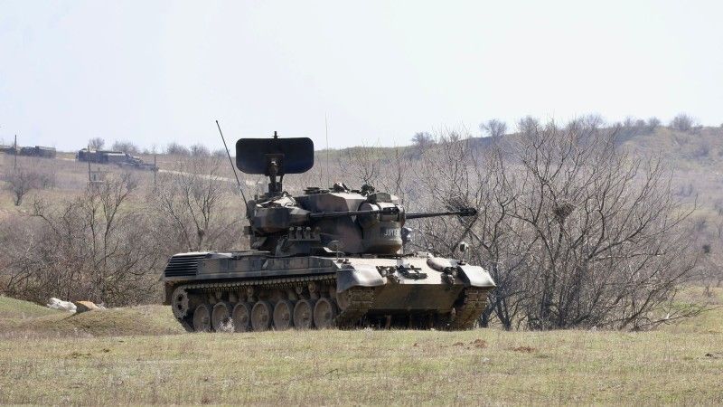 Rumuński artyleryjski zestaw przeciwlotniczy Gepard 1A2.