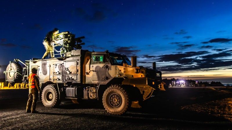 Zestaw przeciwlotniczy Poprad należący do 12. Brygady Zmechanizowanej.