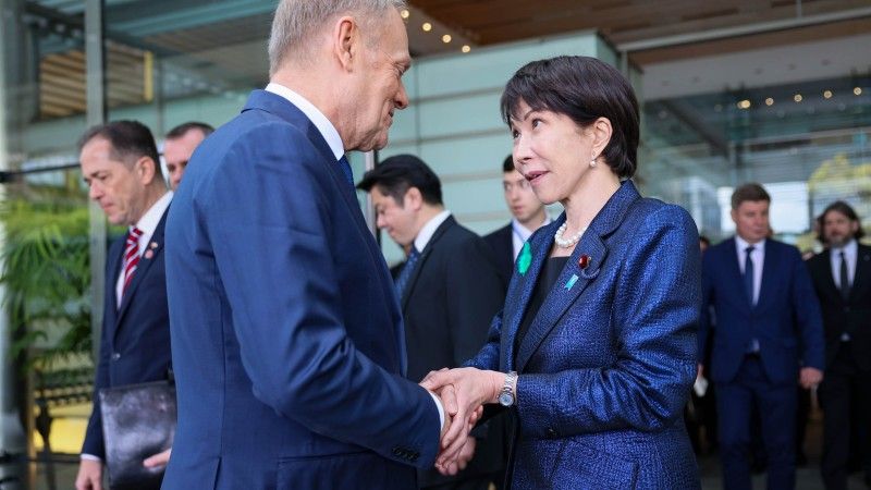 Wizyta premiera Tuska w Japonii, spotkanie z premier Takaichi