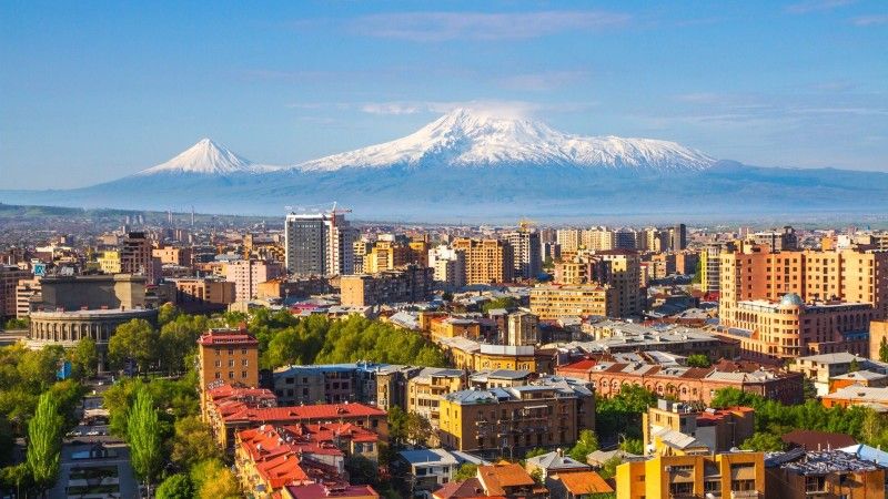 Widok na stolicę Armenii Erywań.