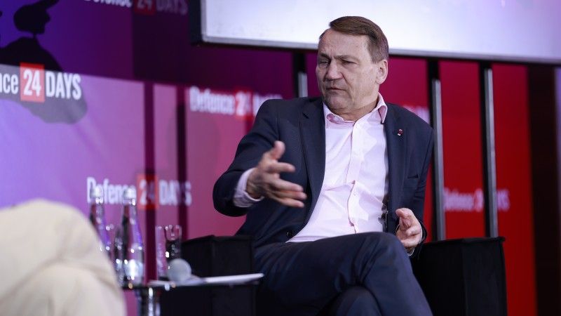 Minister spraw zagranicznych, wicepremier Radosław Sikorski na Defence24 Days 2026.