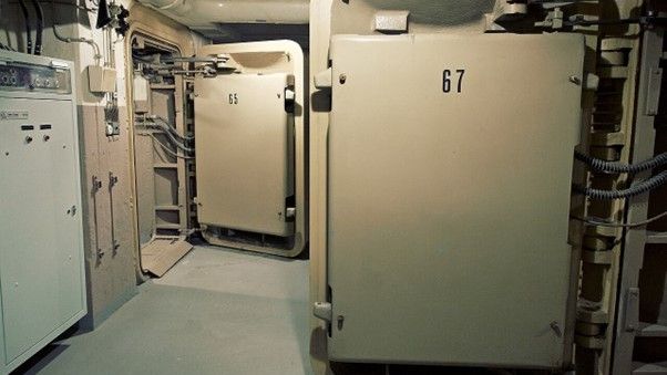A sluice gate in the former Government Bunker in the Ahr Valley