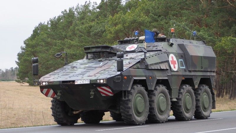 Boxer w wersji sgSanKfz (wóz ewakuacji medycznej)
